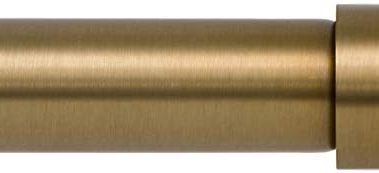 Ivilon Window Curtain Rod End Cap - 1 inch Pole. 120 to 240 Inch. Warm Gold