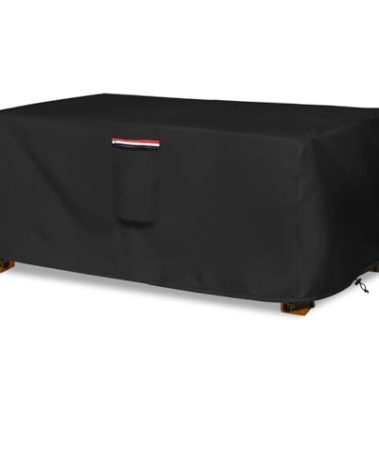 Outdoor Coffee Table Cover,Waterproof Rectangular Patio Small Side Table Cover,48 x 28 x 16 inch, Outdoor Table Covers Waterproof Rectangle,Black