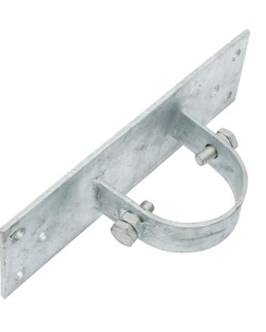 Aiwaiufu Chain Link Fence 1-5/8" Wood to Steel Post Bracket, Wood Fence to Steel Post Adapters, Adapter Brackets (Pack of 4)