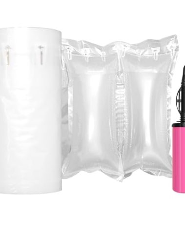 Hijelyn Air Pillows for Shipping with Pump Packaging Air Bags 300 Count Inflatable Packing Materials for Moving Shipping Supplies Box Filler, Purse Stuffers for Shape 4.72" x 9.84", 118 ft