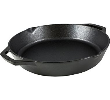 Lodge 12 Inch Pre-Seasoned Cast Iron Skillet - Dual Assist Handles - Use in the Oven, on the Stove, on the Grill, or Over a Campfire - Black