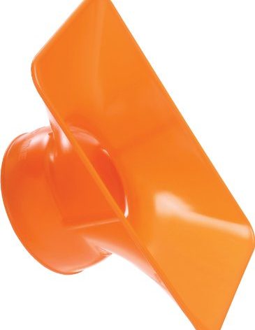 Loc-Line Vacuum Hose Component, Acetal Copolymer, Rectangular Nozzle, 6" Length x 3-1/2" Width, 2-1/2" Hose ID - 81204