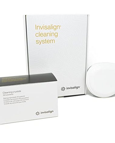 INVISALIGN Cleaning Crystals for Clear Aligners and Retainers with Tub, (50 Packets)