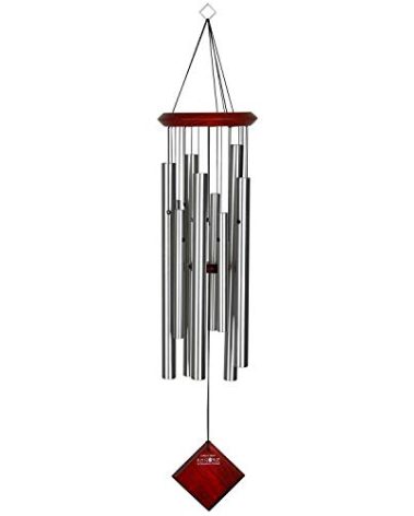 Woodstock Wind Chimes of Orion Wind Chimes for Outside, 30" Silver Medium Tone Wind Chime Décor for Outdoor Garden, Patio, Porch, Encore Collection