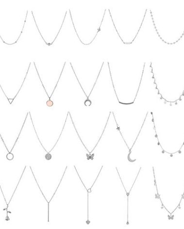 Honsny 20PCS 14K Gold Plated Choker Necklaces for Women, Dainty Gold Diamond Coin Pearl Pendant Simple Chain Necklace Set Cute Gold Layered Necklaces for Women Teen Jewelry Gifts