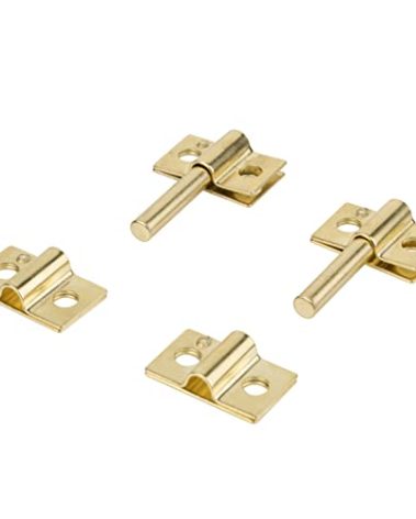 Brass Plated American Style Mirror Mounting Friction Hinges Support Set - Adjustable Hardware for One Mirror | UA-753-MPB