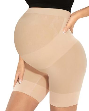 Baby Shower Dress Maternity Dress for Photoshoot Pregnancy Belly Band Maternity Dress for Baby Shower Maternity Clothes Maternity Shapewear for Dresses Nude M