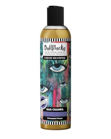 Dollylocks Liquid Shampoo – Plant-Based, Residue-Free Cleanser for Dreadlocks, pH-Balanced & Vegan (Nag Champa Scent, 8oz)