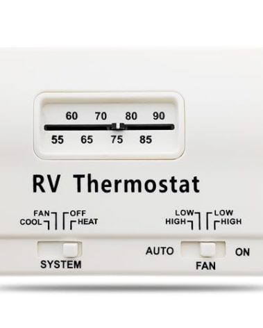 7330G3351 Thermostat Single Stage Heat/Cool Compatible with Coleman RV Air Conditioners Mach Series,White