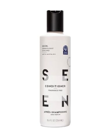 SEEN Conditioner, Fragrance Free - Non-Comedogenic & Sulfate-Free Hair Conditioner- Dermatologist-Developed - Safe for Sensitive, Eczema & Acne Prone Skin