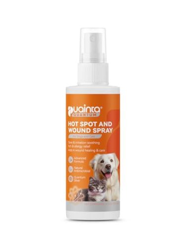 PUAINTA Hot Spot Spray for Dogs, Upgraded Quantum Silver Skin Spray for Dogs, Itch Relief and Hot Spot Treatment for Dogs, Supports Skin Infections and Irritations for All Animals, 4oz