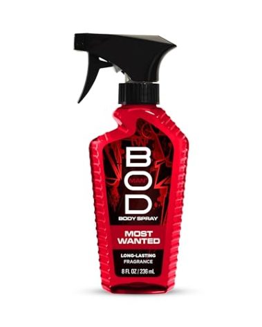 BOD man Fragrance Body Spray, Most Wanted, 8 fl oz