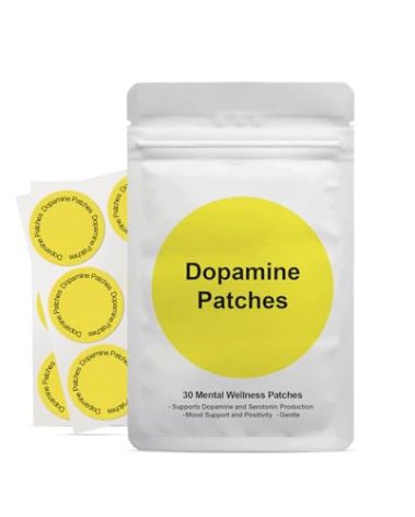 VitaLumina Dopamine Patches - 30 Vegan Mood Support Patches for Daily Mental Wellness, Positivity & Motivation - Supports Dopamine & Serotonin Balance