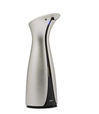 Umbra Otto Automatic Soap Dispenser Touchless, Hands Free Pump for Kitchen or Bathroom, 8.5 OZ, Nickel