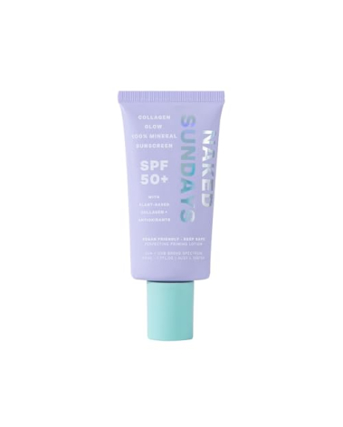 Naked Sundays SPF 50 Daily Facial Moisturizer, All-in-one Mineral Sunscreen, Face Lotion, Makeup Primer with Broad Spectrum UVA/UVB + Zinc Oxide, 50ml