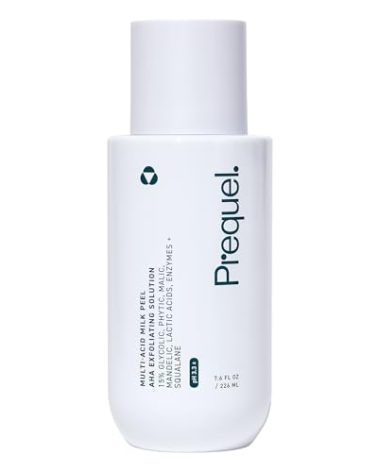 Prequel Skin Multi-Acid Milk Peel, Professional Exfoliating Solution. 15% Glycolic Acid Face Peel with Lactic Acid and Enzymes. Hydrating Chemical Exfoliant. Clinical Strength Formula, 7.6oz Bottle.