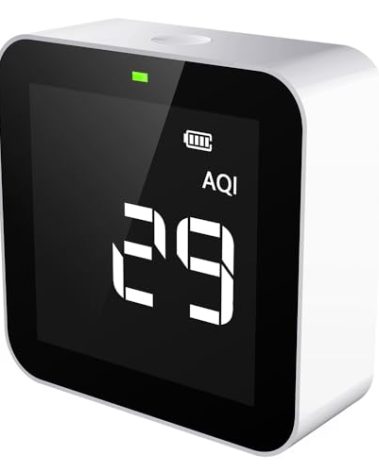 Temtop M10 Air Quality Monitor Indoor Air Quality Tester AQI PM2.5 VOCs Formaldehyde Detector for Home Air Testing, US Certified Air Sensor