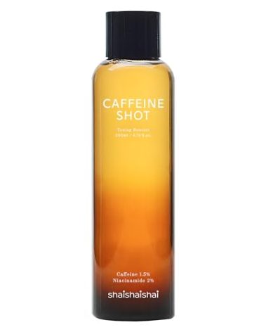 shaishaishai Caffeine Shot Toning Booster, Blemish Care, Reduces Pore Size, Gentle Exfoliation with PHA, LHA, High Concentrated 2% Niacinamide, Hypoallergenic, Korean Skin Care, 6.76 Fl Oz