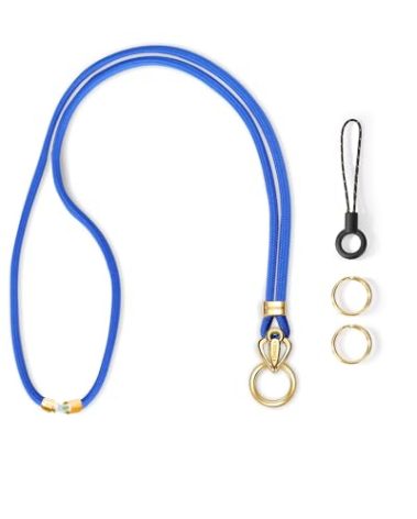WEESMILE Breakaway Lanyards for ID Badges | Neck Lanyard for Keys with Safety Magnetic Metal Clasp for Women, Teachers, Nurses (Azure Blue)