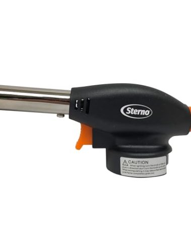 Sterno Butane Torch Lighter - Kitchen Blow Torch for Cooking With Automatic Safety Shut-Off Sensor - Compatible With Most Butane Fuel Canisters - 1 Handheld Torch
