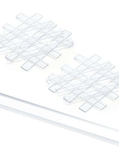 Innconee 200 Pcs 0.040" X1/4" x 2" Clear Setting Blocks for Glass Shower Glass Shims Bulk Clear Plastic Setting Blocks for Mirrors Bathroom Shower Mounting Room Kitchen Window Spacer Construction Shim