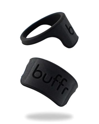 BUFFR Silicone Ring Protector for Working Out – Wedding Ring Protector – Rubber Ring Guard for Women – Charcoal, Size 5