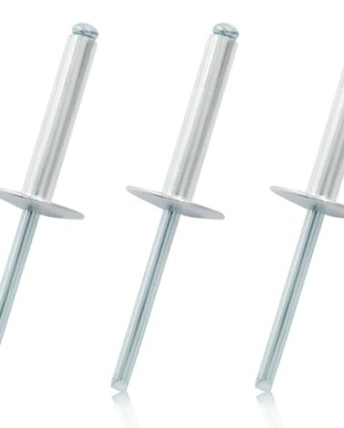 Zorveiio 60 Pcs 3/16" x 1-3/16" Large Flange Aluminum Blind Rivets Dome Head Pop Rivets for Installing Accessories, Silver