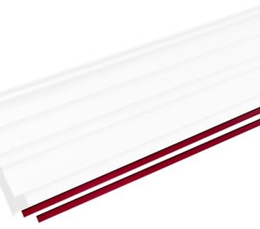 Milescraft 7208 Replacement Guide Strips for 1409 Track Saw Guide and 1408 Guide Rails - Two 27.5” Splinter Guard Cutting Strips with Rubber Grip Backing – Peel and Stick – For Two Rails