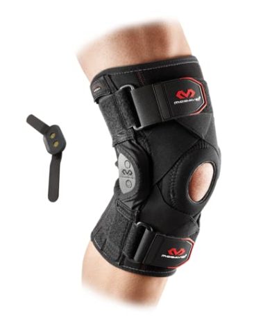 McDavid PSII Bi-Lateral Geared Polycentric Hinged Knee Brace Support, Improves Medial and Lateral Stability, Reduces Injury and Assists in Recovery, Black, XX-Large