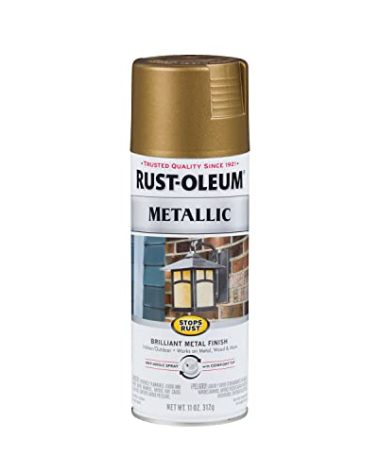 Rust-Oleum 313142 Stops Rust Metallic Spray Paint, 11 oz, Champagne Bronze