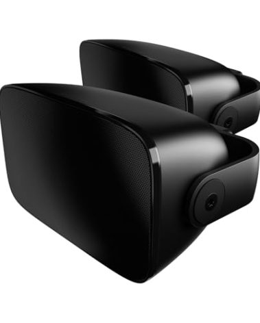 Bowers & Wilkins AM-1 Architectural Monitor Weather-Resistant Loudspeaker for Patio, Garden, or Poolside, 1" Aluminum-Dome Tweeter, 5" Glassfibre Cone Midrange & Auxiliary Bass Radiator (Pair, Black)