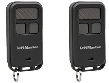 LiftMaster 890MAX Mini Key Chain Garage Door Opener Remote 2pk, Black with Grey Buttons
