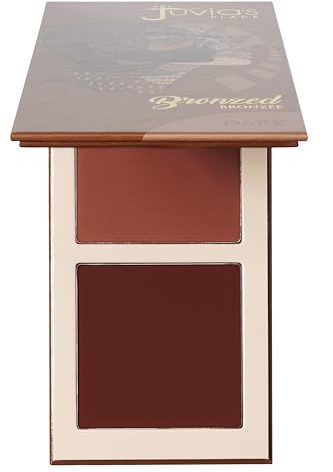 Juvia's Place Bronzed Duo Bronzer Dark - Soft Matte Bronzer, Contour Powder, Pressed Powder, Long-Wearing & Buildable Bronzing Powders - Suitable for Dark to Deep Tan Skin Tone