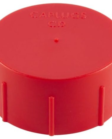 Caplugs CD-4 CD Series – Plastic Threaded Cap for Flared JIC Fittings, 200 Pack, Red LD-PE, to Fit Thread Size 7/16"-20 Protective Closures, Dirt and Moisture Seals, Masking, Painting (99394437)