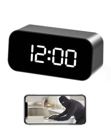Cyydsam Clock Camera - Security Camera - Indoor Full HD Mini 1080P WiFi Wireless Motion Detection Night Vision Real Time Watch Live Video Nanny Cam