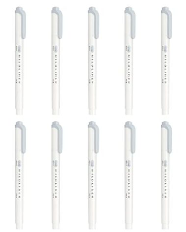 Zebra B-WKT7-MCGR Highlighter, Mild Cool Grey, 10 Count