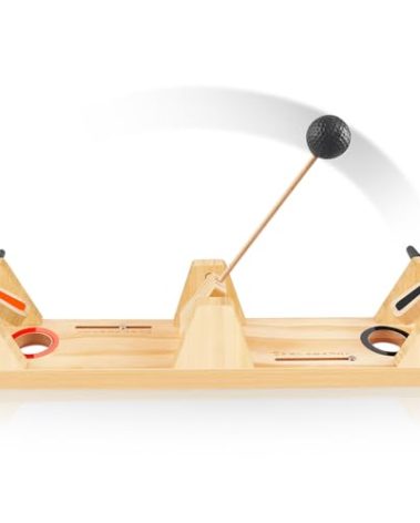 JUWANO VolleyShot, Suitable for All Ages Volleyshot Tabletop Game, Entertaining Wooden 2-Player Tabletop Skill Game for Parties and Family Gatherings