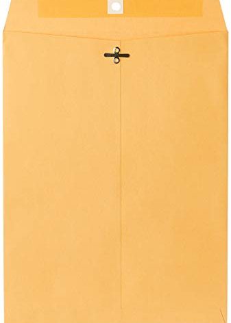 Mead Letter Size Mailing Envelopes, Clasp Closure, All-Purpose 32-lb Paper, 9" X 12", Brown Manila Kraft Envelope, 100 per Pack (CO790)
