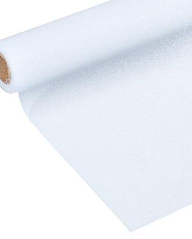 Shelf Liner Silicone Shelf Liners for Kitchen Cabinets Non-Adhesive Non-Slip Waterproof Cabinet Liner Drawer Liner Refrigerator Liners Durable & Reusable (12 Inch x 10 FT, Translucent-White)