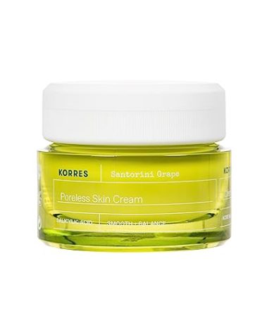 KORRES Santorini Grape Poreless Skin Care Cream, Gel Face Moisturizer for Women with Hyaluronic acid and Salicylic Acid, Pore Minimizer, Balanced Hydration for Dry, Oily & Sensitive Skin, 1.35 fl oz