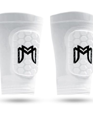 MediCaptain Mini Shin Guards Soccer – Built in Mini Shin Pad Sleeves for Men, Women, Teens – Small Shin Guards - Lightweight, Breathable, Shin Defender Leg Protection (White, Mini (3.9 x 2.4 in))
