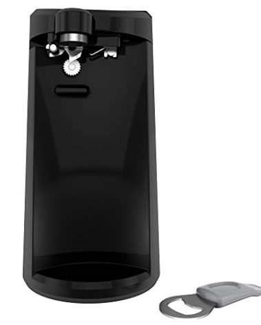 BLACK+DECKER EasyCut Extra-Tall Can Opener, EC500B, Removable Multi-Tool, Knife Sharpener, One-Touch Lever