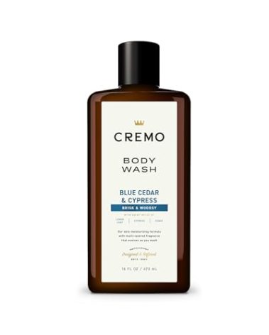 Cremo Body Wash Men, A Woodsy Scent with Notes of Lemon Peel, Cypress and Cedar, 16 Fl Oz