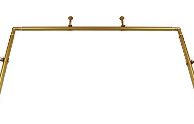 Meriville 1-Inch Diameter Bay Window Curtain Rod Set for Bayview Windows, Gold Finish