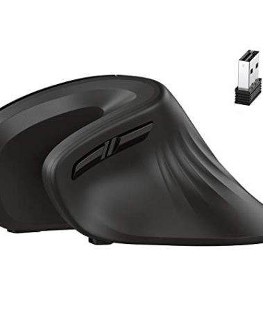 iClever Ergonomic Wireless Mouse, TM209G 2.4G Vertical Ergonomic Optical Mouse with 3 Adjustable DPI 800/1200/1600 Levels 6 Buttons for Laptop, PC, Desktop, Computer, Notebook