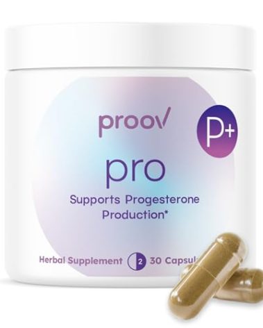 Proov - Pro - Promotes Progesterone Production - Hormone Balance for Women - Fertility & Menopause Support - Vitex, Ashwagandha, Maca - Herbal Supplement – 30 Capsules - 2 Month Supply