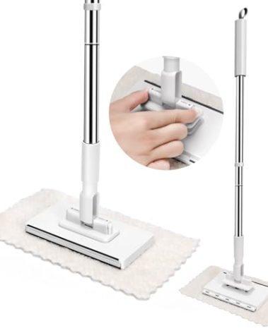 30" H Mini Mop for Small Spaces,360°Automatic Cloth Changing Mini Mop,Mini Surface Cleaner with Short Handle for Window, Kitchen Cabinet, Mirror, Furniture
