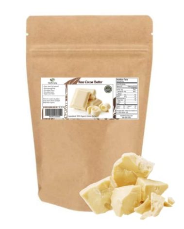 2 Lb Cocoa Butter: Pure, Raw, Unprocessed. Incredible Quality and Scent. Use for Lotion, Cream, Lip Balm, Oil, Stick, or Body Butter. NON-GMO By SaaQin®