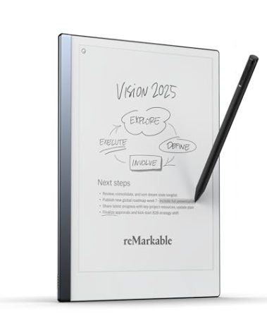reMarkable Starter Bundle – reMarkable 2 is The Original Paper Tablet | Includes Black and White 10.3” Writing Tablet, Marker Plus Pen with Built-in Eraser