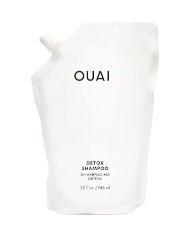 OUAI Detox Shampoo Refill - Clarifying Shampoo for Build Up, Dirt, Oil, Product and Hard Water - Apple Cider Vinegar & Keratin for Clean, Refreshed Hair - Sulfate-Free Hair Care (32 oz)